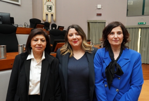 La Presidente Leri e le due Vice Presidenti Rossi e Muci